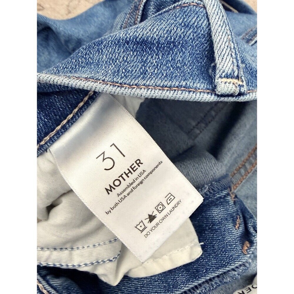 Mother The Weekender Fray A Groovy Kind of Love Wide Flare Leg Denim Jeans Sz 31 - Picture 4 of 9